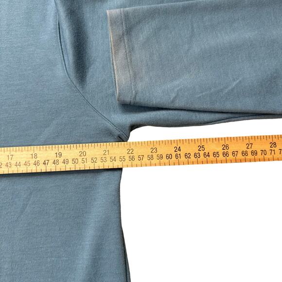 Mizzen + Main Pullover Men's Large Trim Fit Quarter Zip Blue Casual Preppy READ - Picture 8 of 13